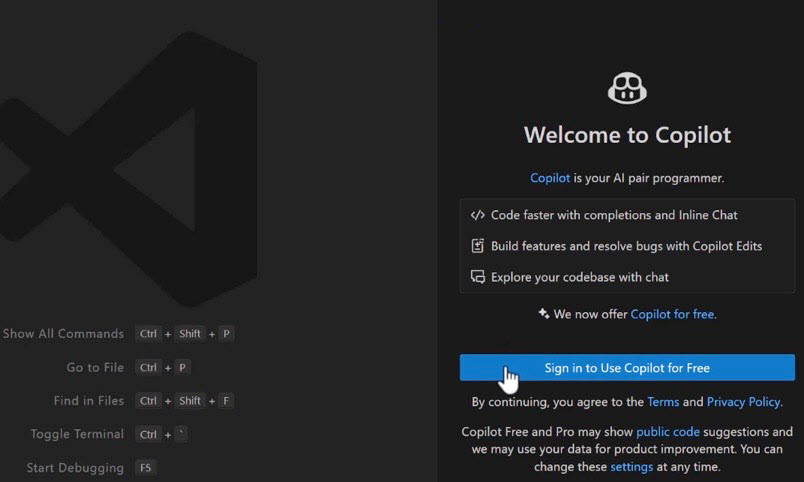Announcing a free GitHub Copilot for VS Code